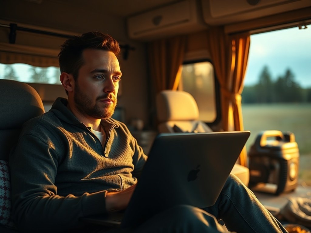 How a quiet RV generator can keep your remote-work setup running for 8+ hours without blowing up the campsite — and why this Champion model keeps surfacing