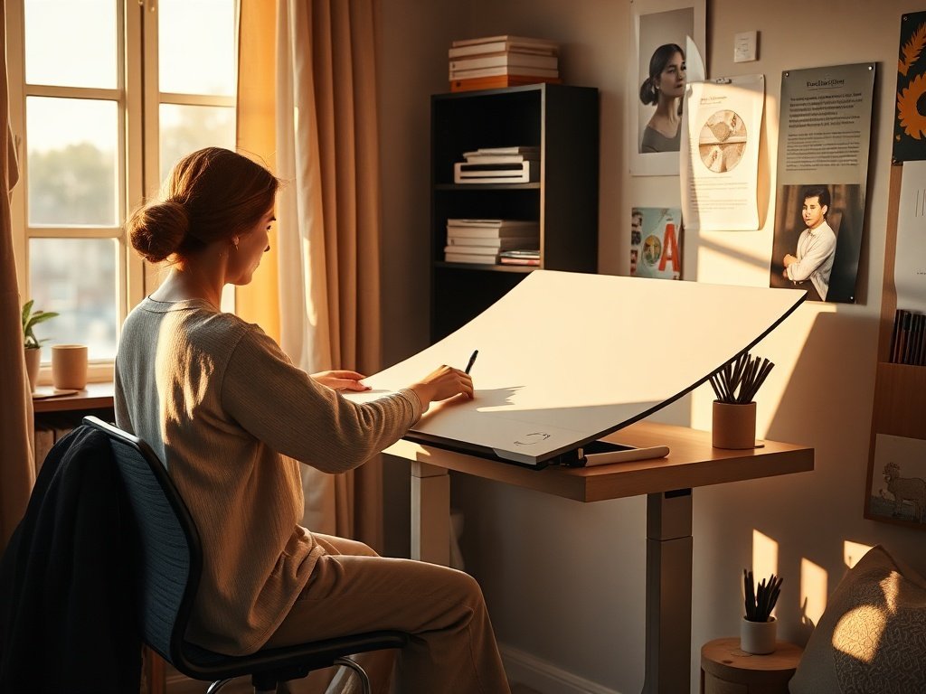FLEXISPOT Electric Drafting Table Review: 3 features that turn a cramped corner into a usable art station