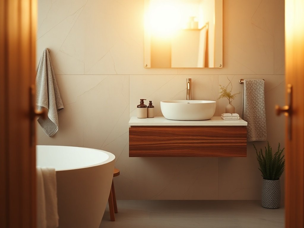 7 ways a floating walnut vanity can make a cramped bathroom feel 30% calmer