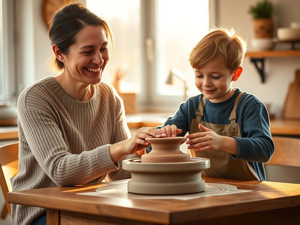 Start making small clay pieces at home with a portable 6″ pottery wheel—without a studio, big mess, or a big upfront spend