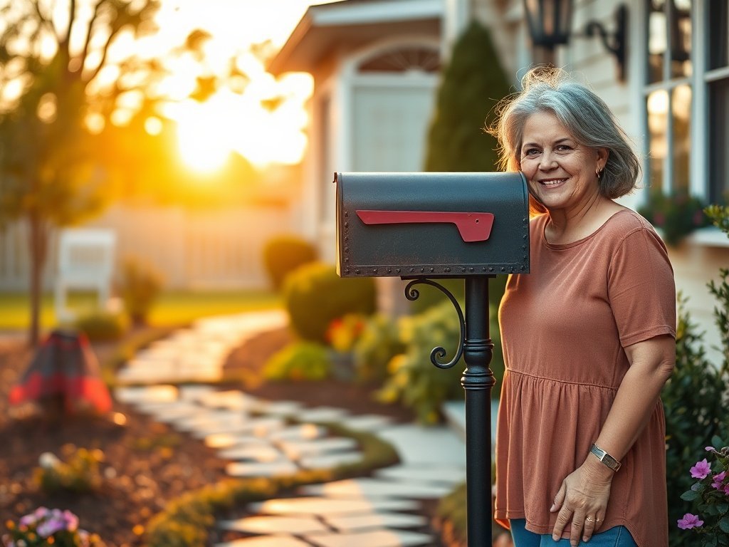 Turn a blank front entry into a finished curb-appeal moment with one vintage mailbox stand
