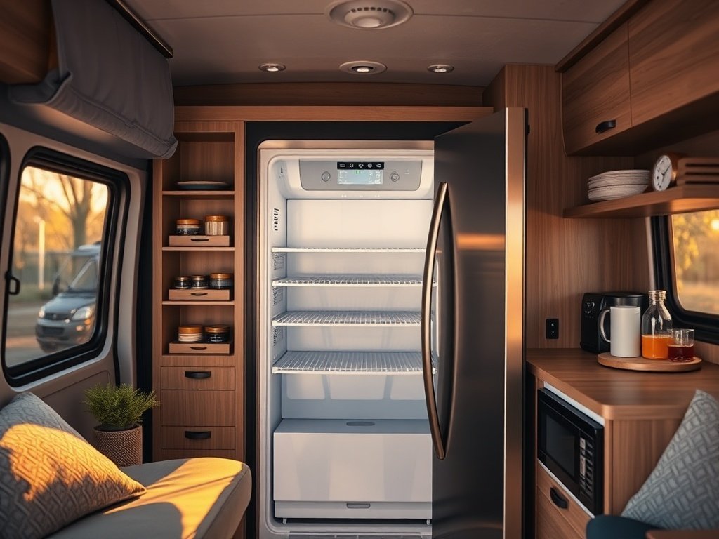 How a 7.1 Cu.Ft. Bottom-Freezer Fridge Can Make a Van Kitchen Feel 20% Bigger Without a Full Remodel