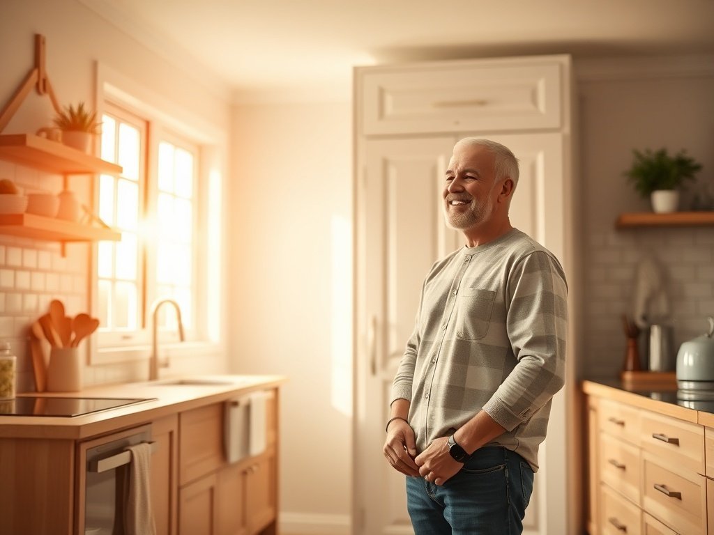 Turn one awkward wall into a built-in-style storage zone with a 69-inch tall cabinet