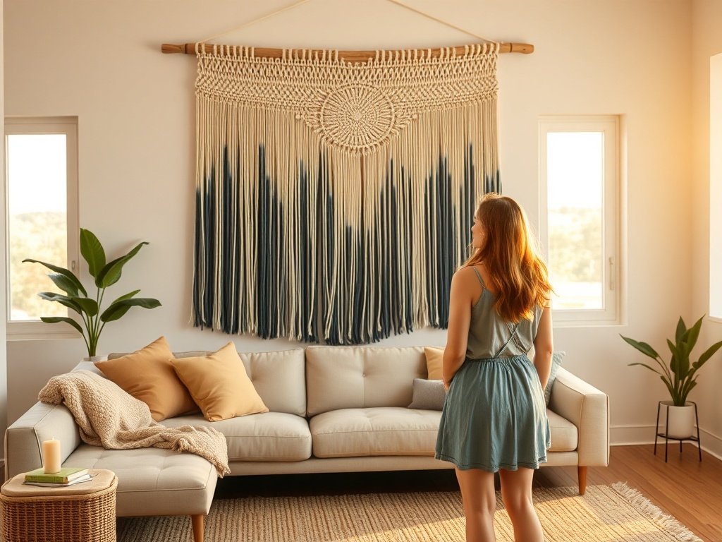 Turn a Blank Wall into a Boho Focal Point in Minutes with One Oversized Textile