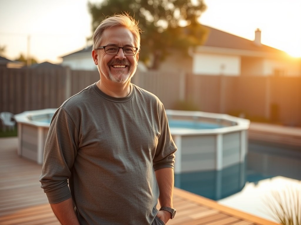 How a Taupe Resin Deck Kit Can Make an Above-Ground Pool Look Built-In in One Weekend
