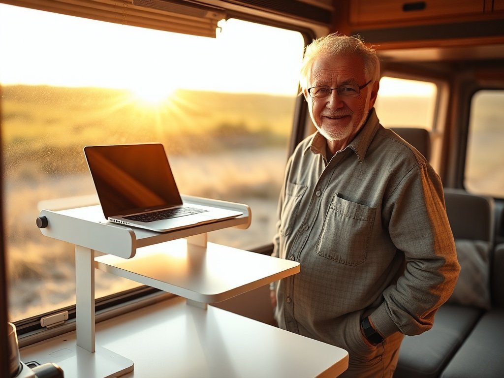 How a $69.99 compact rolling desk can turn one RV corner into a real work zone in minutes