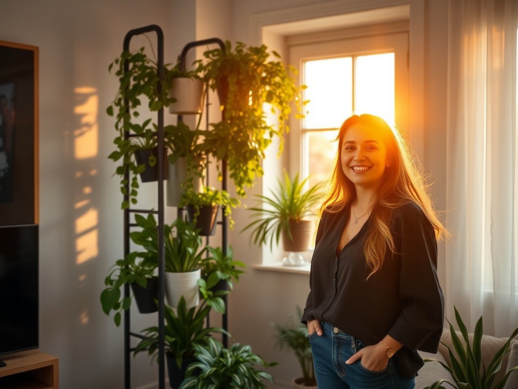 Turn one dead corner into a 6-tier floor-to-ceiling plant display — without giving up floor space
