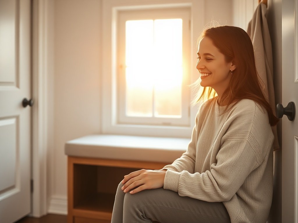 From cluttered entryway to calm, window-seat-ready nook: how a 47-inch hidden-storage bench can make a tiny home feel bigger