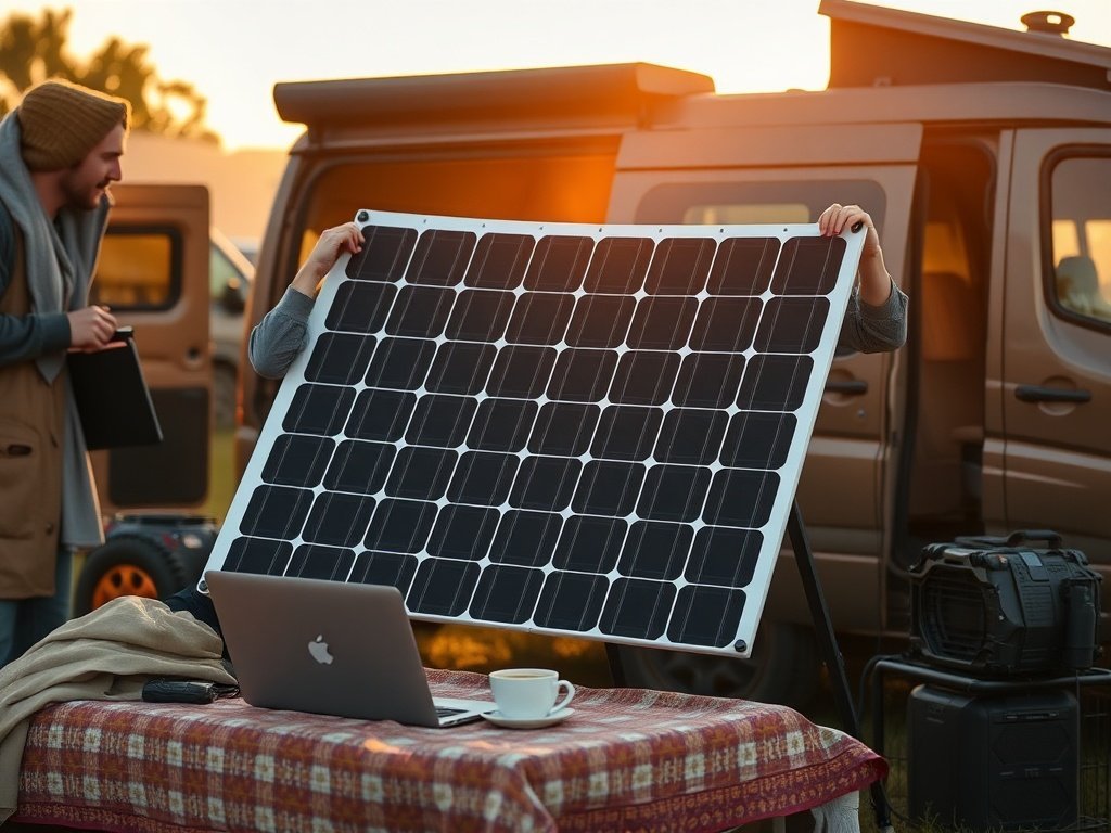How a 350W Foldable Solar Panel Can Power Your Camper Van Off-Grid in Minutes