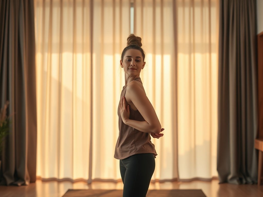 Turn an Open Room Into a Private Yoga Sanctuary in 1 Day with Ceiling-Track Blackout Curtains