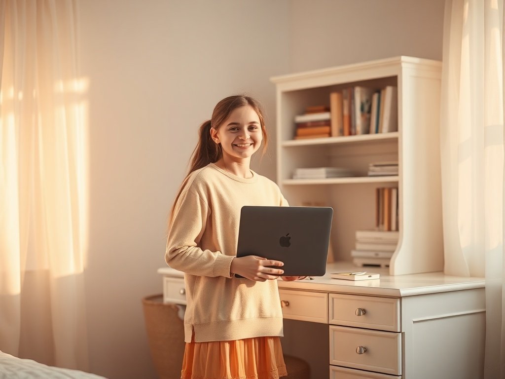 How a 47-Inch Teen Desk With Storage and Outlets Can Turn One Bedroom Corner Into a Focused Study Zone