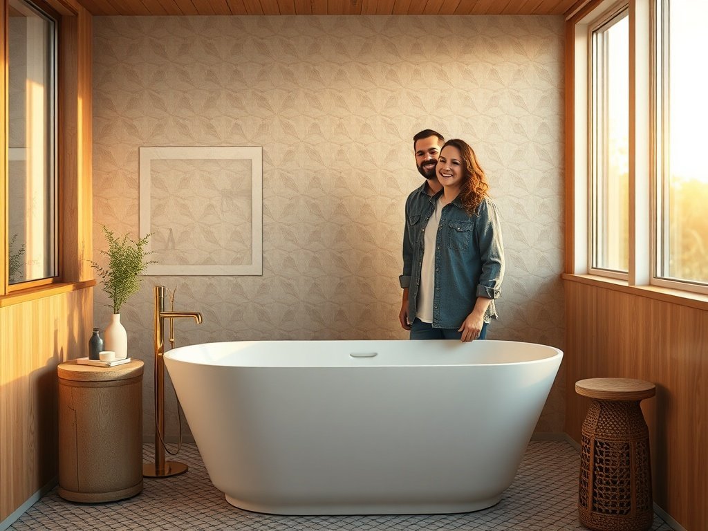 How a 65” Matte White Freestanding Tub Turns a Retro Bath Into a Spa-Grade Focal Point