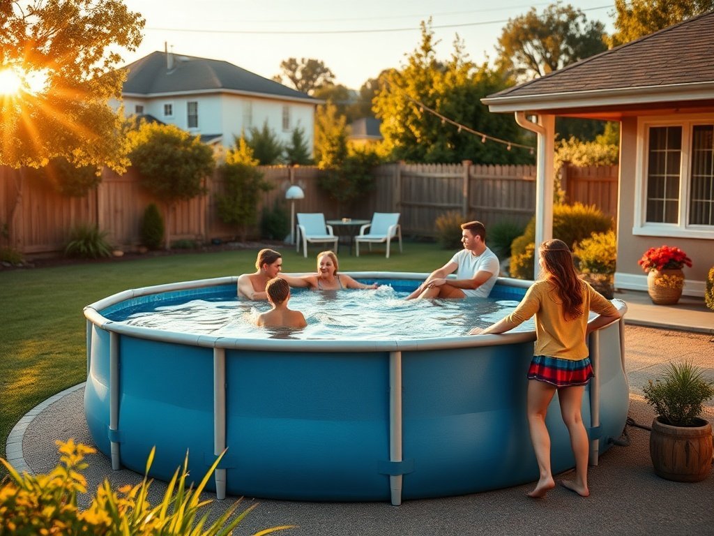 A 24-Foot Round Pool Package That Turns a Plain Backyard Into a Summer Hangout