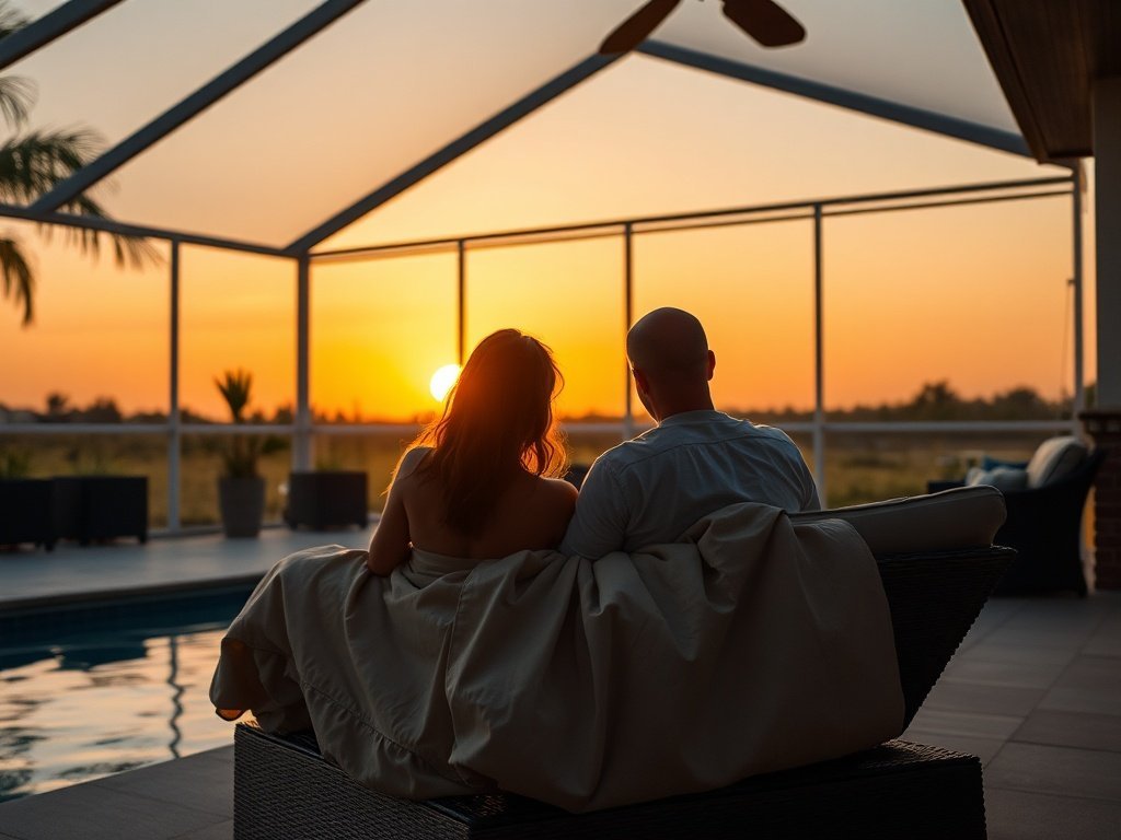 Turn an exposed lanai into a private retreat with one 72 in x 25 ft vinyl-laminated screen