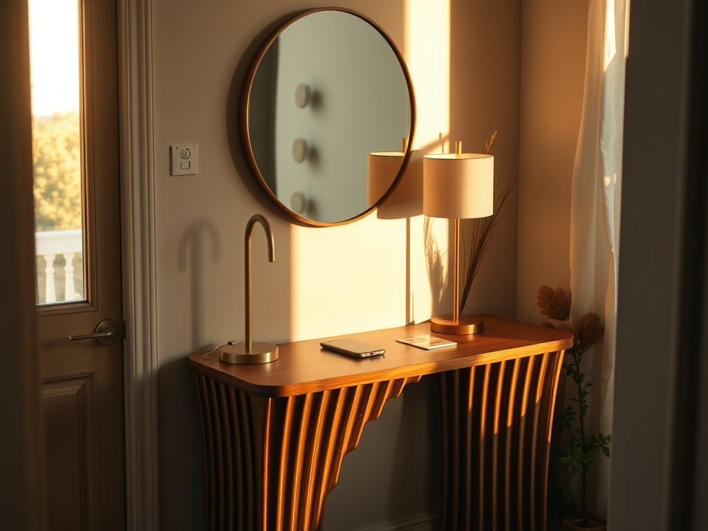 Fluted Console Table with Charging: A $98.99 Entryway Upgrade for Storage, Style, and Less Daily Clutter