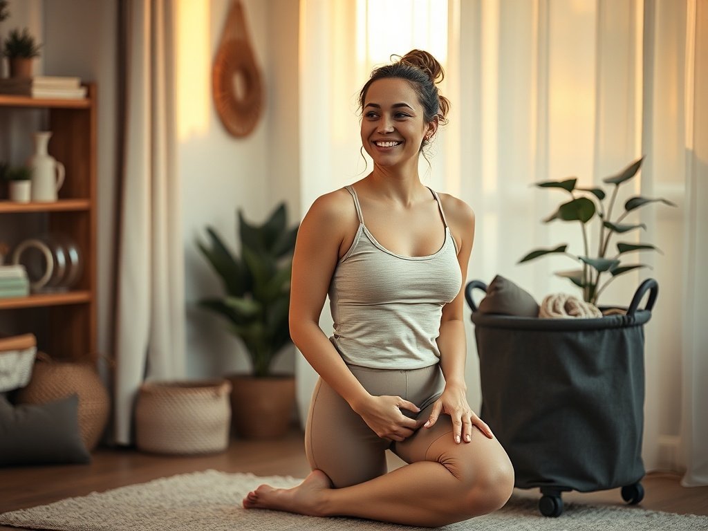 How a $16.98 rolling yoga mat basket can turn a cluttered corner into a calm Japandi studio in minutes
