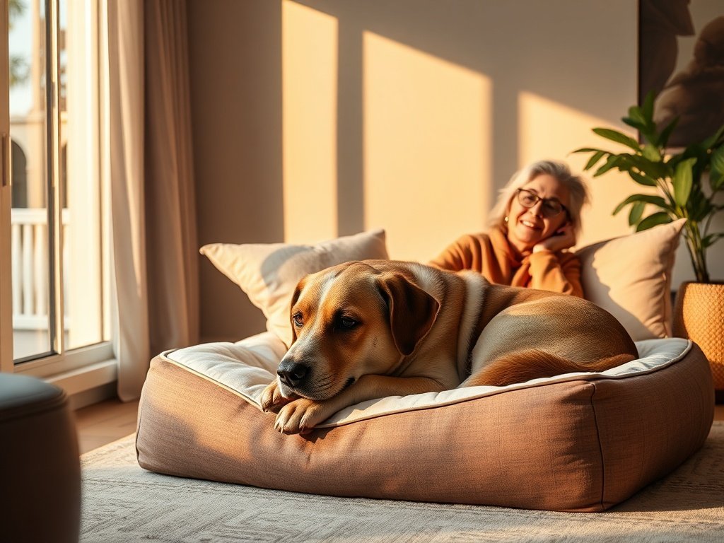 Turn one awkward corner into a calm, designer-worthy dog retreat with orthopedic support for large senior dogs