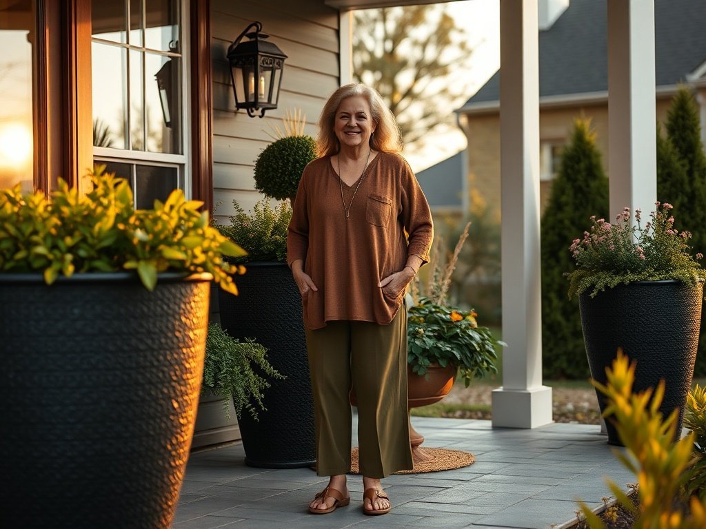 How 3 oversized black planters can make a front porch look designed in under 10 minutes