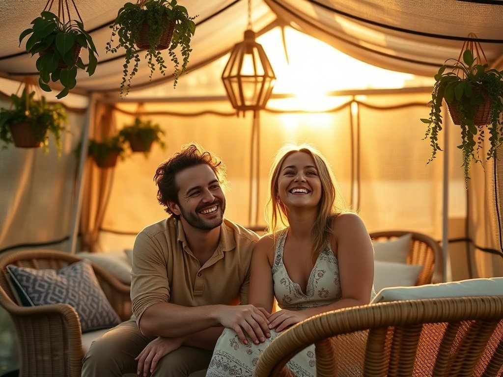 Turn a 14-Foot RV Awning Into a Screened Boho Lounge in Minutes