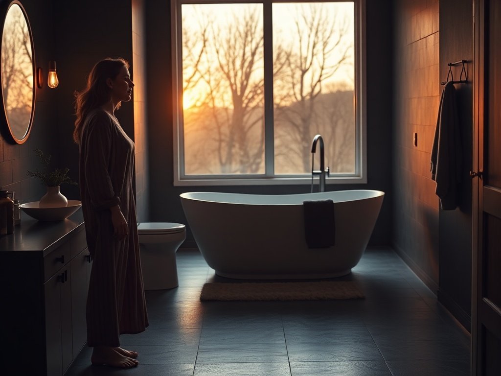67″ Freestanding Acrylic Soaking Tub: The Fastest Way to Make a Moody Bathroom Feel Finished