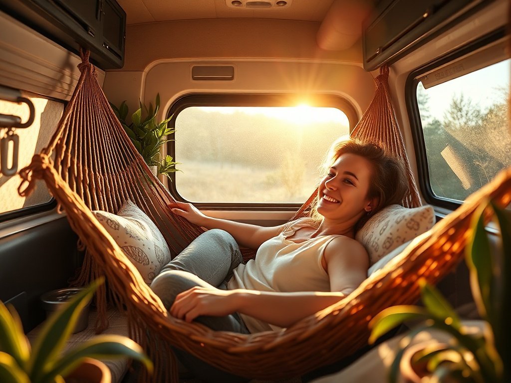Turn a Van Corner Into a Cozy Indoor Hammock Nook in 30 Minutes