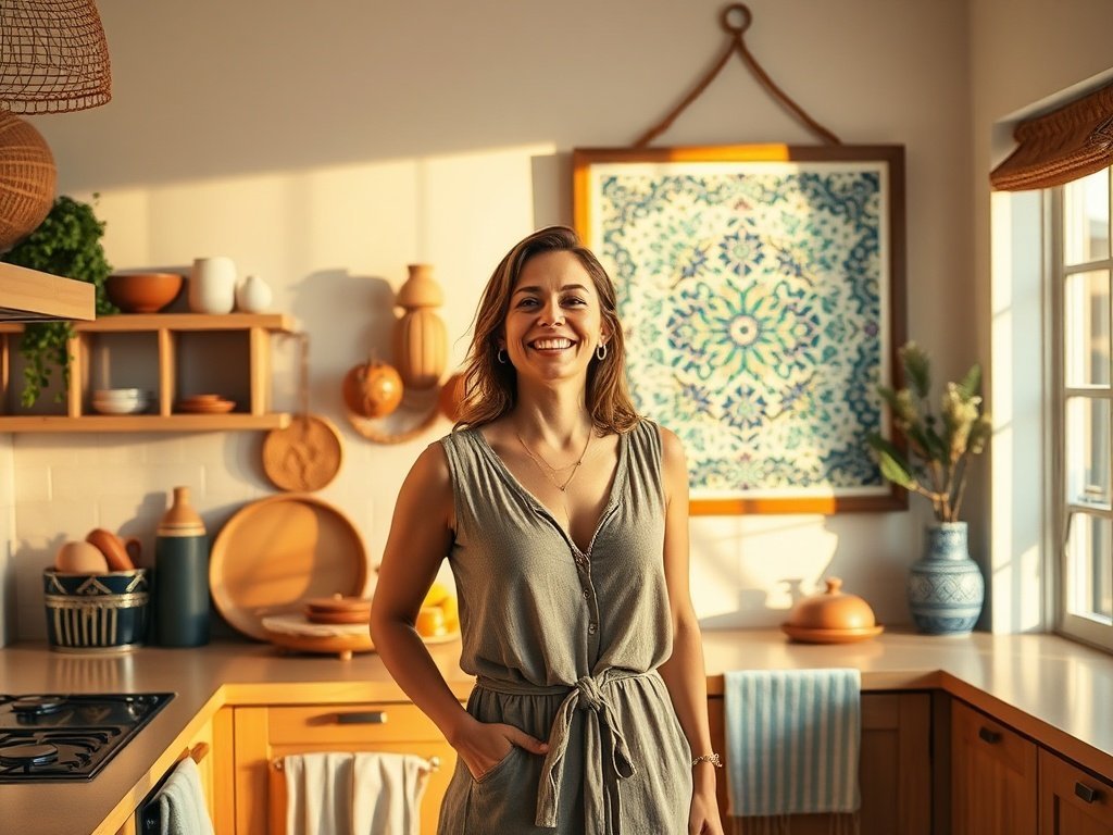 How a Framed Moroccan Tile Canvas Can Transform a Plain Boho Kitchen in One Afternoon