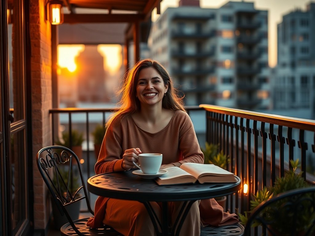 Turn a 5×5 Balcony Into a Rustic Café Corner With a 3-Piece Cast Aluminum Set