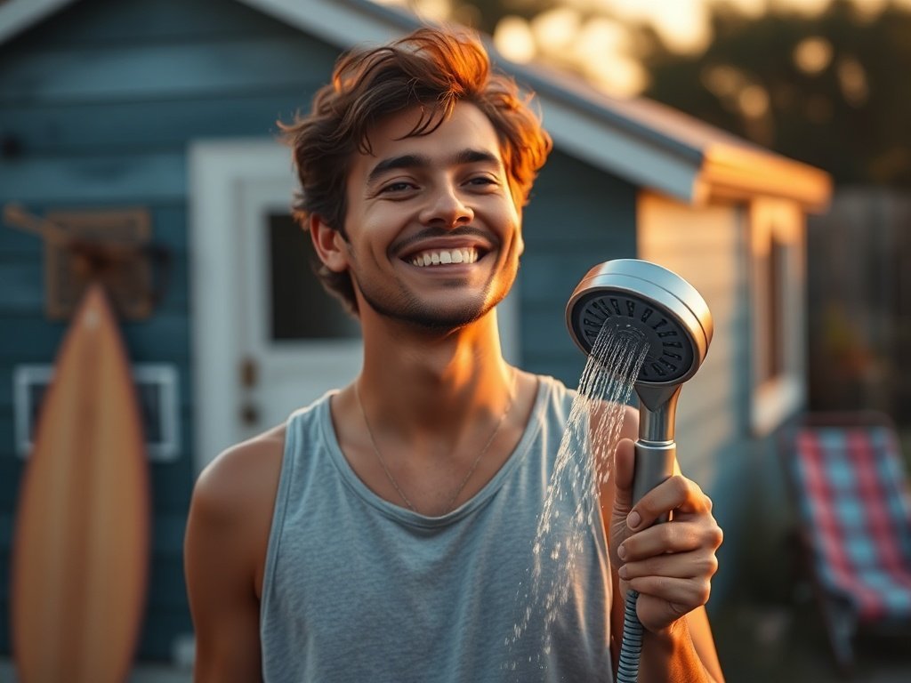 A $39.99 Bucket-Powered Shower That Makes Tiny House Living Feel Finished