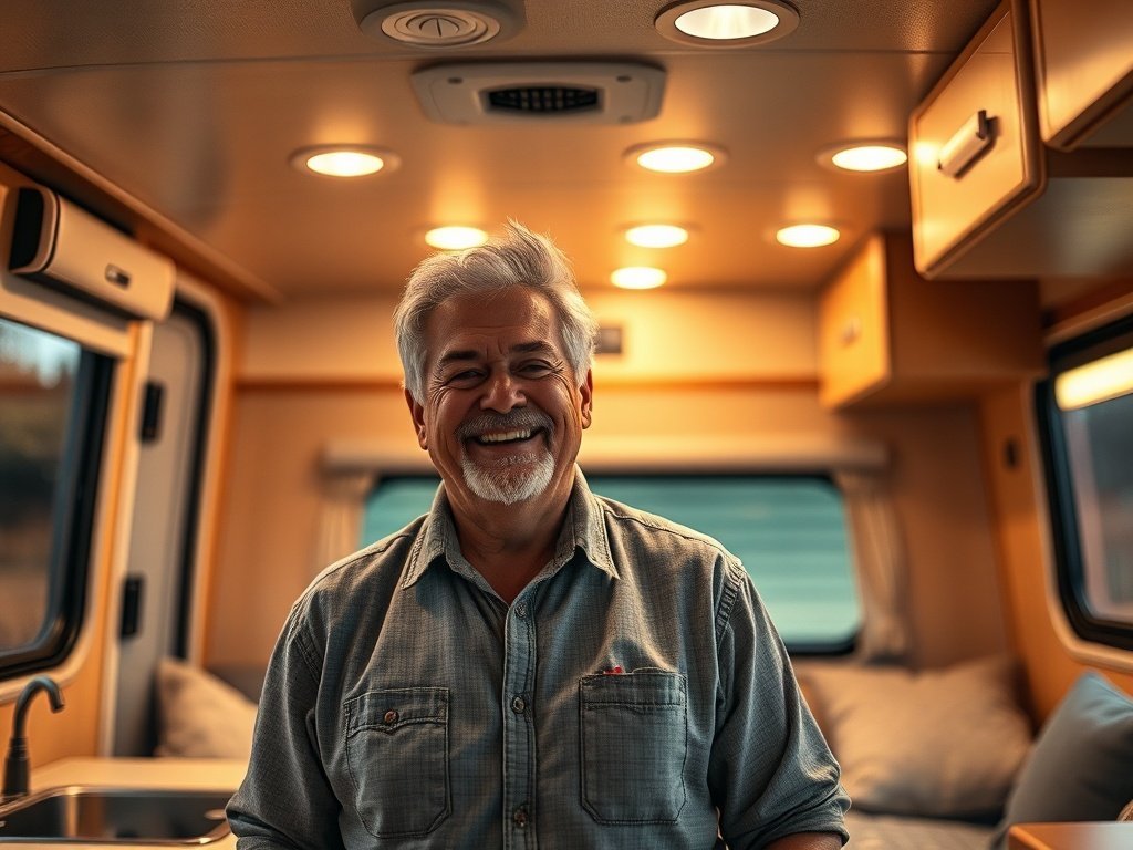 Turn a cramped camper ceiling into a calmer, brighter space with a 4-pack 12V dimmable light swap