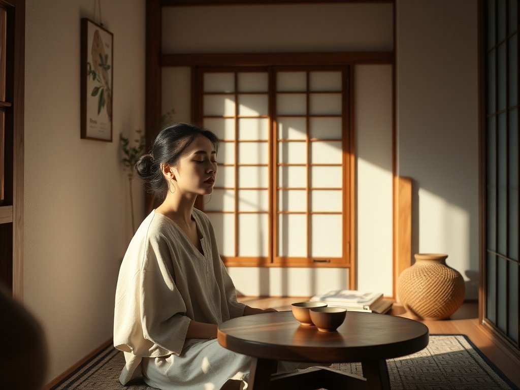 From cluttered corner to Japandi tea room calm: one walnut low table for tiny spaces