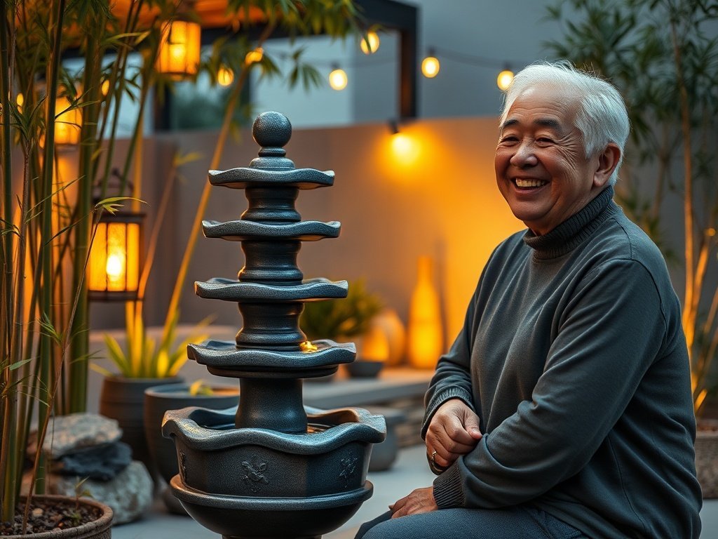 How a 35.5″ Zen pagoda fountain can turn a plain patio into a calm retreat in one afternoon