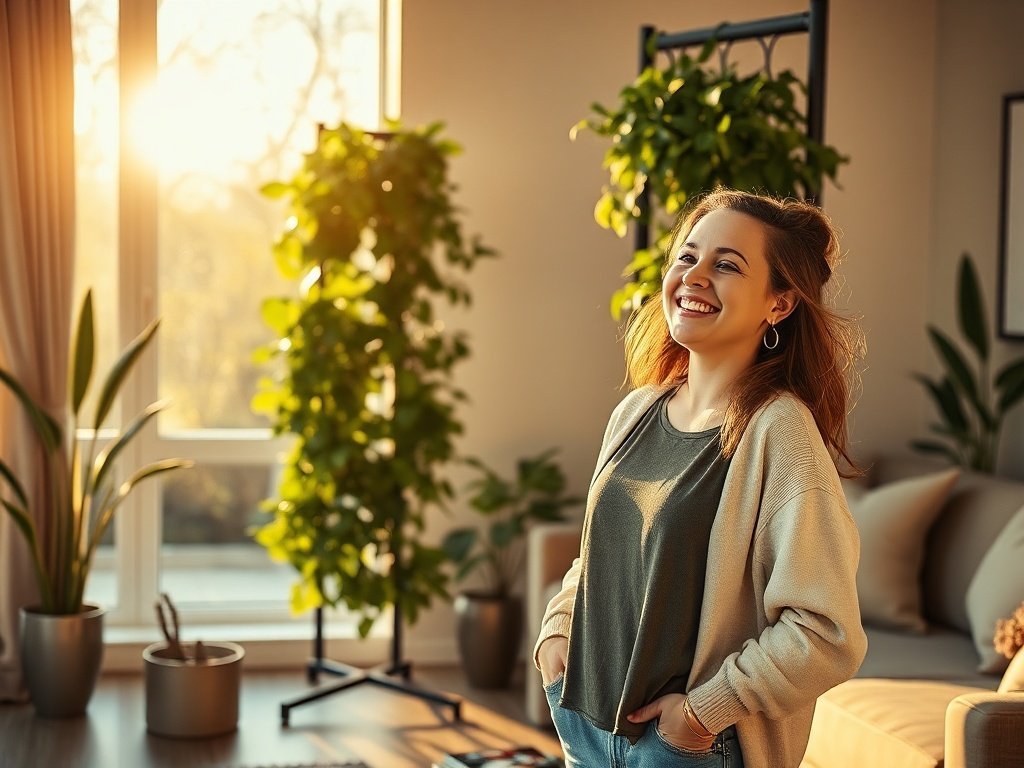 Turn 1 Dead Corner Into a 6-Foot Vertical Indoor Garden With This Adjustable Plant Pole