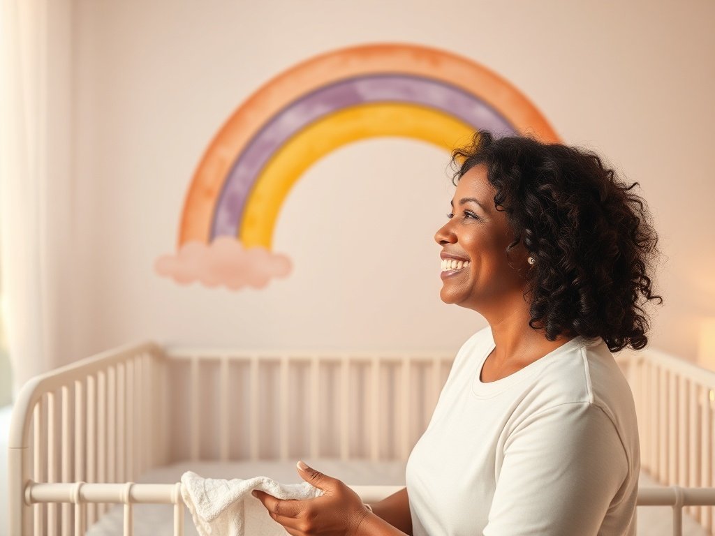 77″ rainbow wall decal: turn a blank nursery wall into a finished focal point in minutes