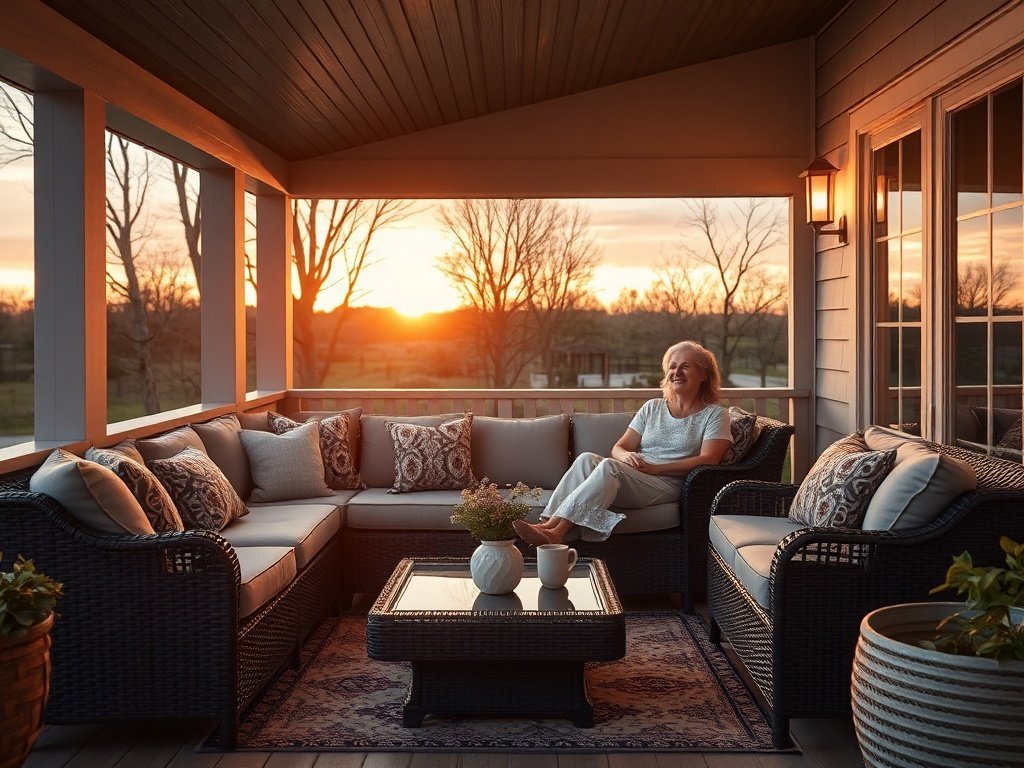 How to turn a plain porch into a magazine-worthy sunset lounge with one 7-piece setup