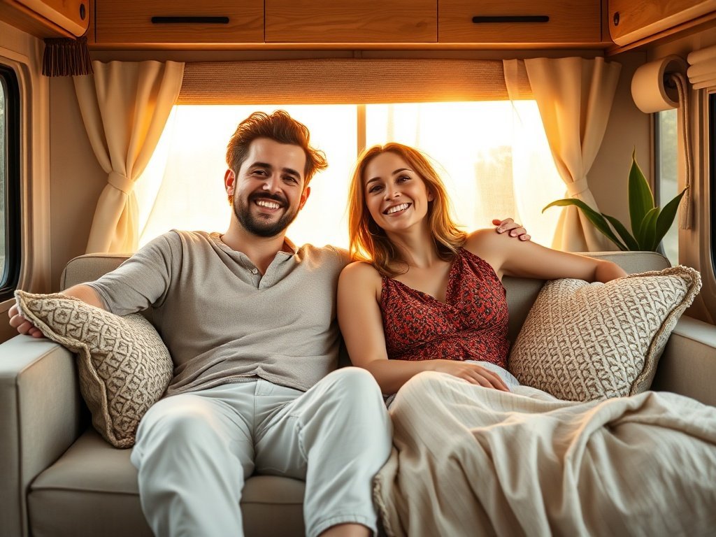 7 ways a beige queen sleeper sofa can turn a cramped RV lounge into a guest-ready coastal retreat