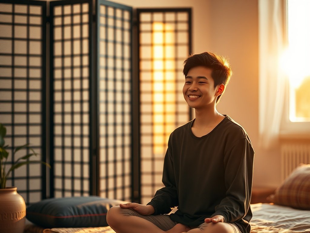 Create a private Zen corner in minutes with a 6FT 4-panel room divider