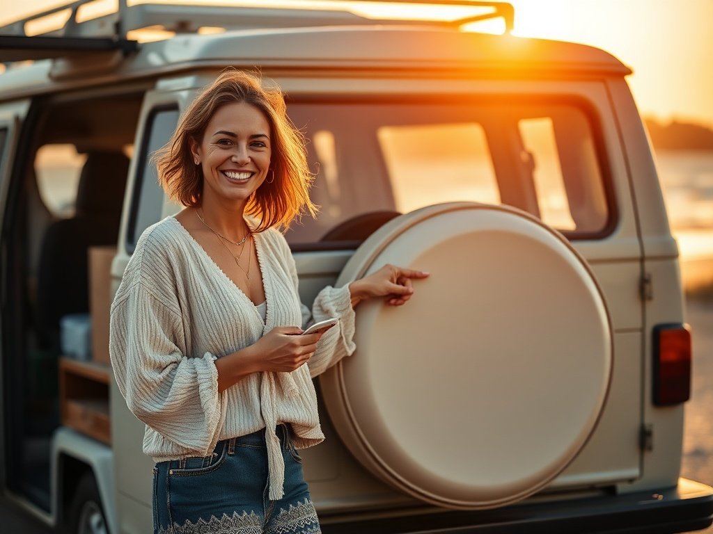 How an $18.60 spare tire cover can make your camper van look finished in under 10 minutes