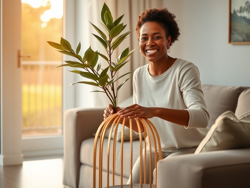 How a 2-Piece Gold Dome Planter Set Turns Blank Corners Into a Styled Focal Point