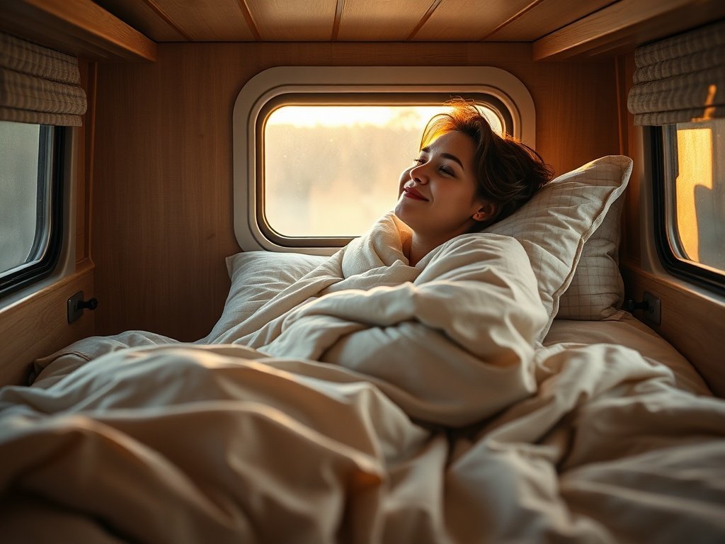 Turn a cramped camper van into a Nordic sleep retreat with one short-queen mattress upgrade