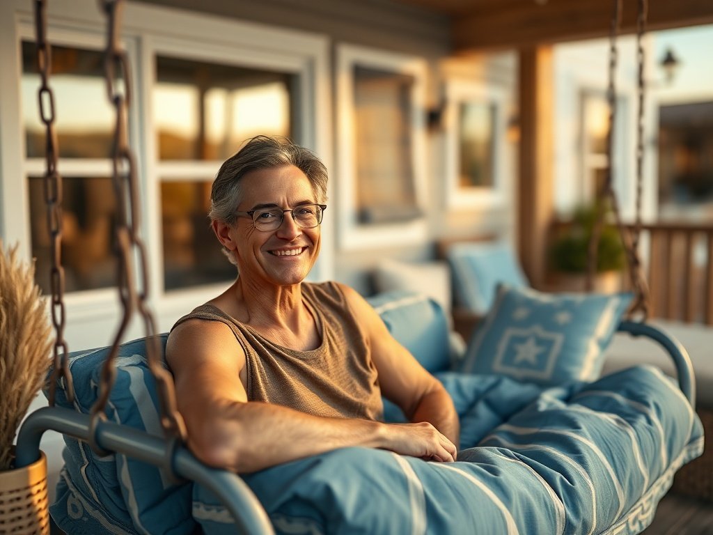 Tiny porch, bigger feel: how a 2-in-1 swing bed turns a small outdoor space into a coastal retreat