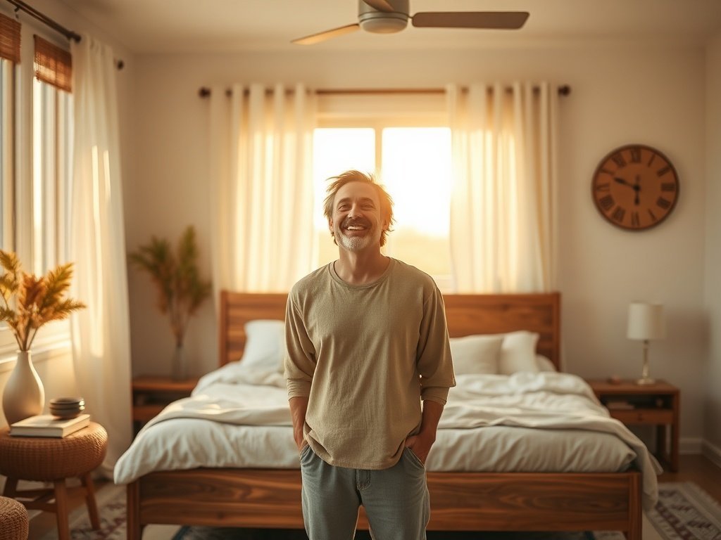 Turn a cluttered bedroom into a mid-century retreat with one king bed frame that adds storage, style, and no box spring