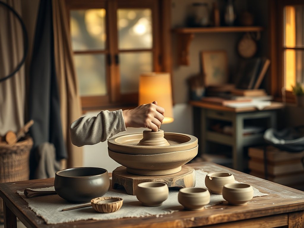 From blank table to 3 finished clay pieces: a beginner pottery wheel that turns first-time attempts into real keepsakes