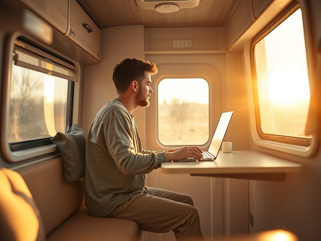 How a Wall-Mounted Foldaway Desk Can Create a Real Work Zone in a Tiny Camper Without Losing Floor Space