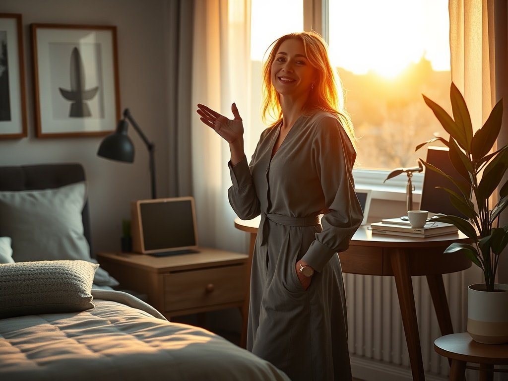 How the AVZEAR 43″ Oval Fluted Desk can make a small room look curated in 10 minutes — without adding visual bulk