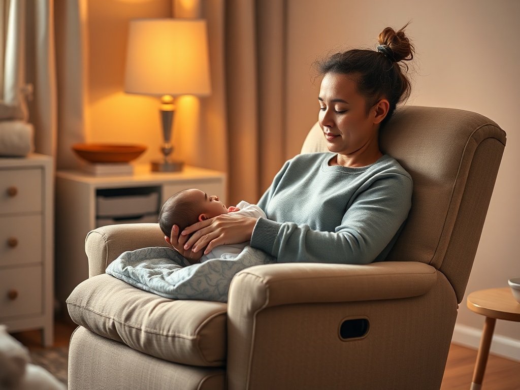 How a $168.99 Swivel Recliner Can Turn a Nursery Corner Into a Calm Feeding Spot