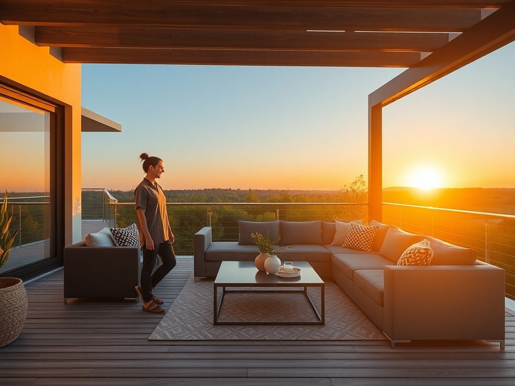 Turn a plain deck into a modern 8-seat outdoor lounge before summer inventory gets tighter