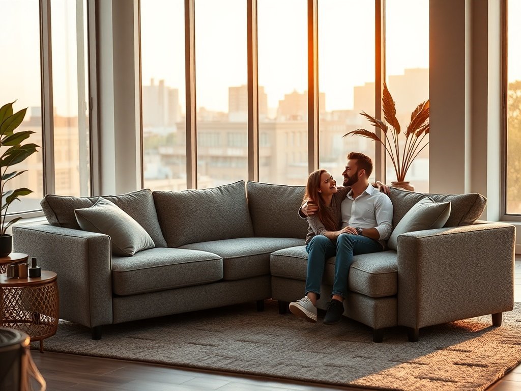 Turn a 12-Foot Loft Wall Into a Finished Lounge With One 122″ Modular Sectional