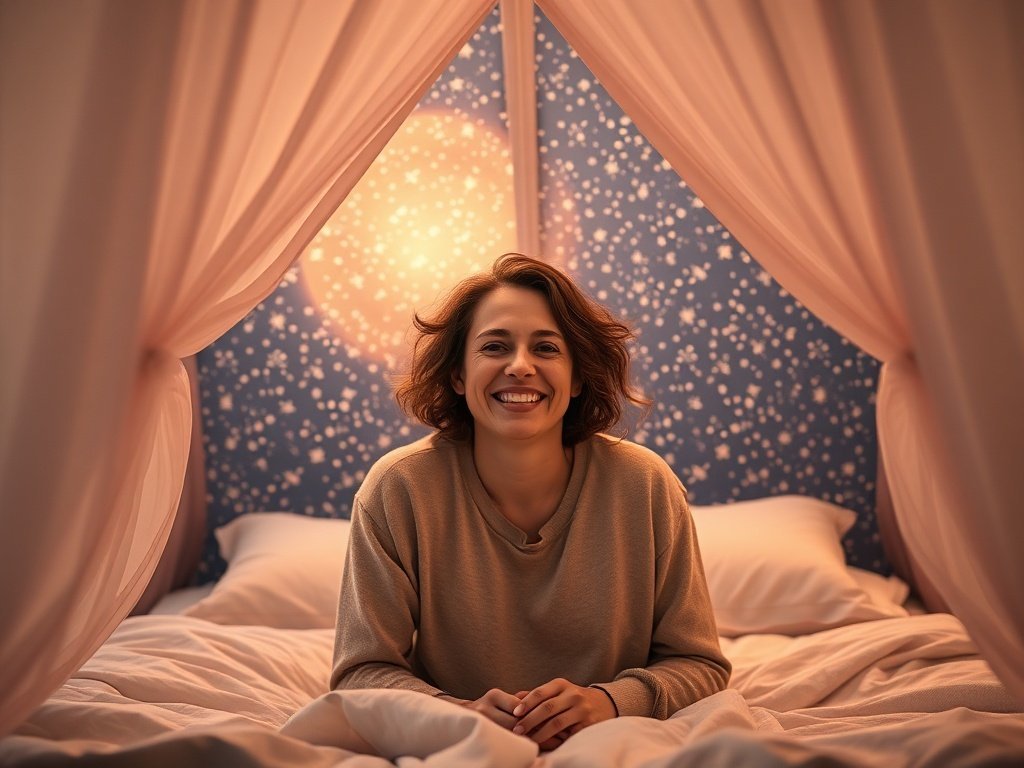Turn a queen bed into a private blackout sleep retreat in 10 minutes — no renovation required
