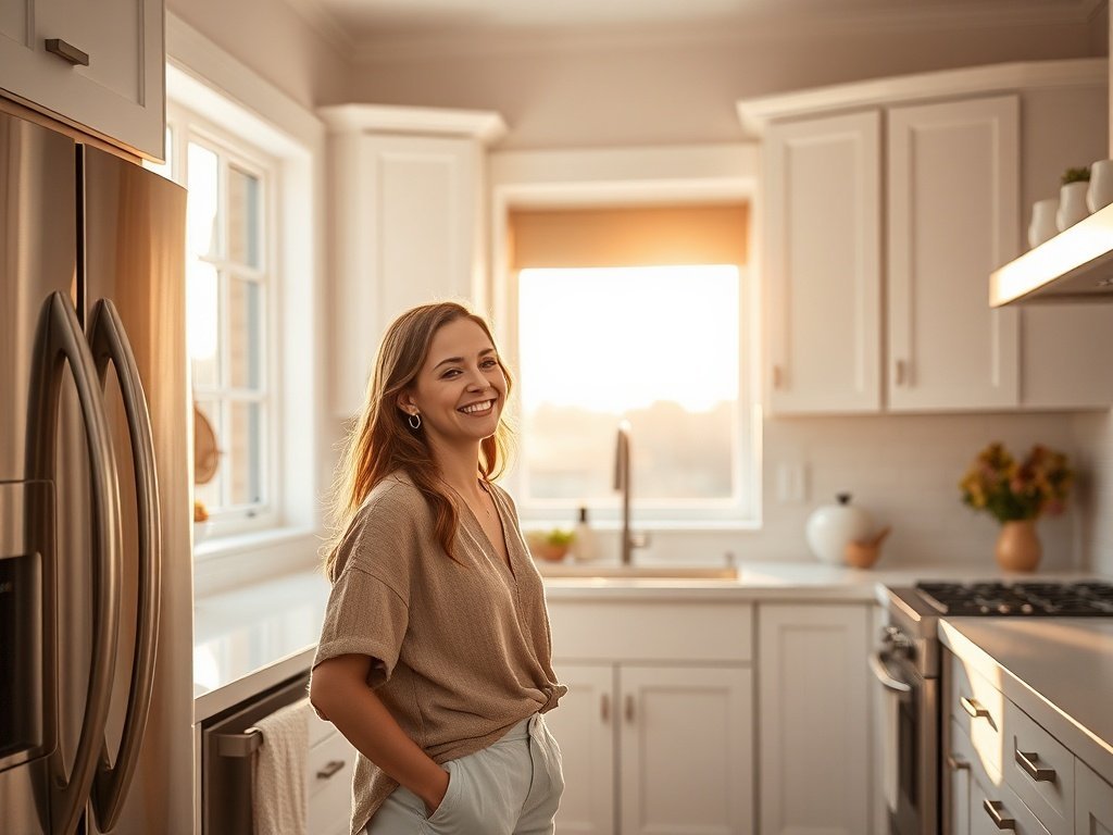 Turn one dead kitchen corner into a 3-in-1 farmhouse storage zone with hidden trash, spice storage, and a display top