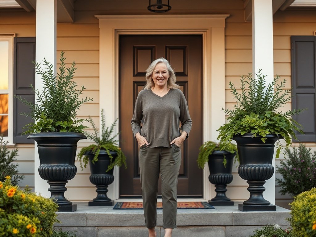 2 Tall Urn Planters That Make a Plain Front Door Look Finished in Minutes